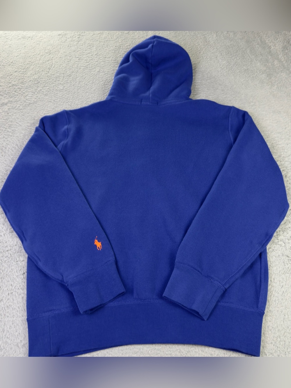 Polo Ralph Lauren Hoodie Mens Small Blue Fleece Logo Spellout Pullover Preppy - Picture 3 of 10